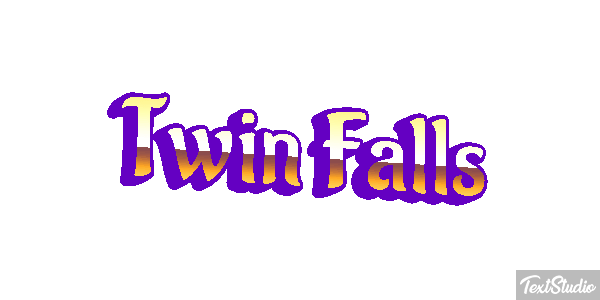 Twin Falls Tekst effect