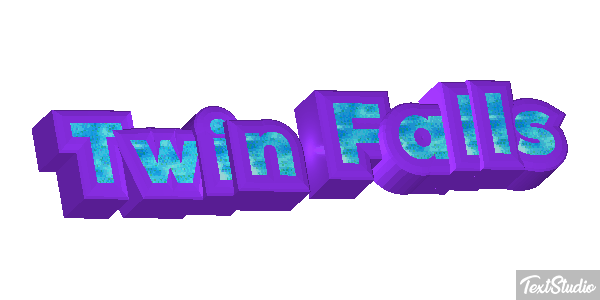 Twin Falls Tekst effect