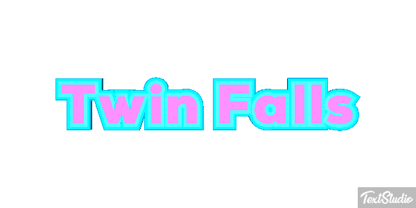 Twin Falls Tekst effect
