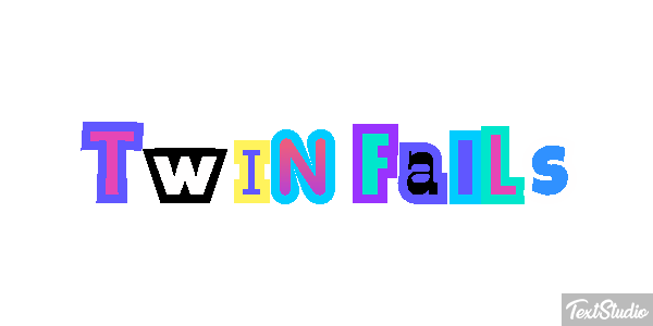 Twin Falls Tekst effect