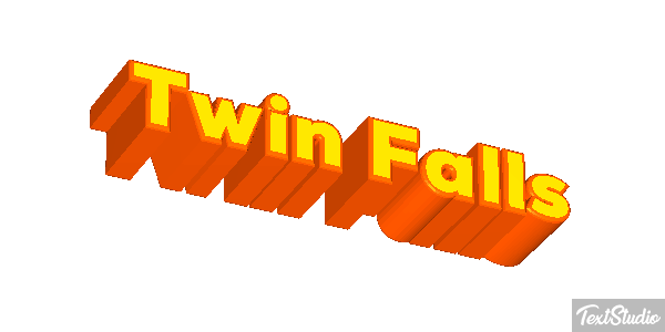 Twin Falls Tekst effect