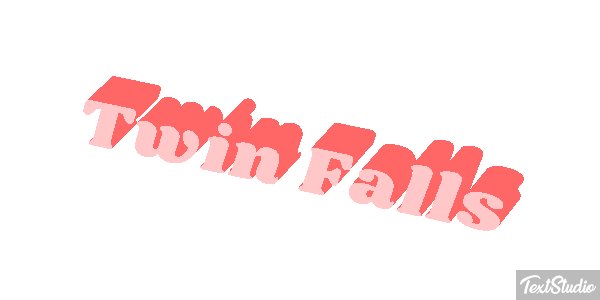 Twin Falls Tekst effect