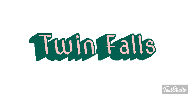 Twin Falls Tekst effect