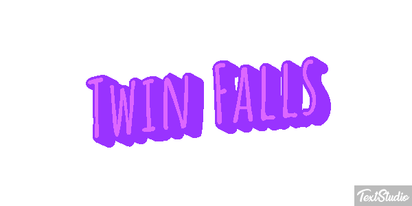 Twin Falls Tekst effect