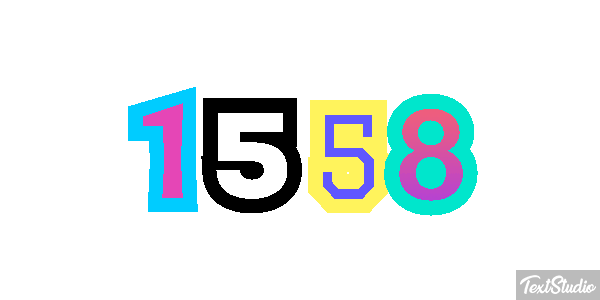 1558 Tekst effect