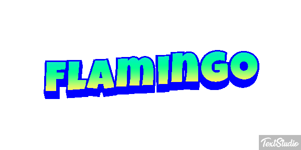 Flamingo Texteffekt