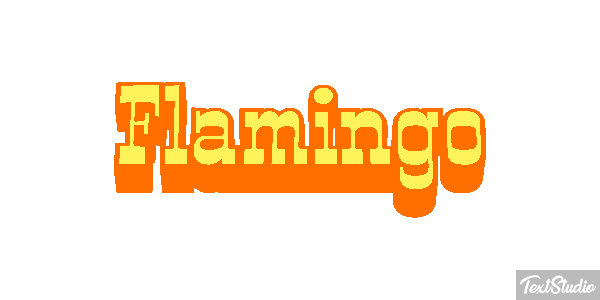 Flamingo Texteffekt