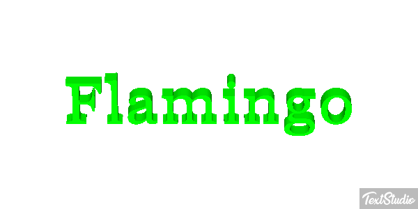 Flamingo Texteffekt
