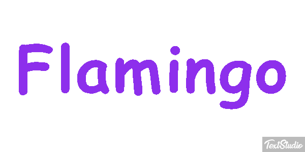 Flamingo Texteffekt