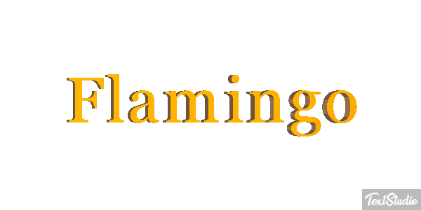 Flamingo Texteffekt