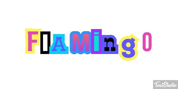 Flamingo Texteffekt