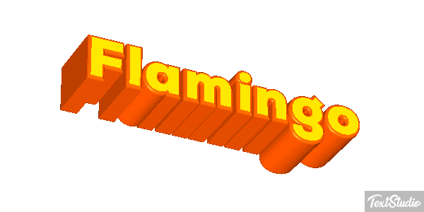 Flamingo Texteffekt