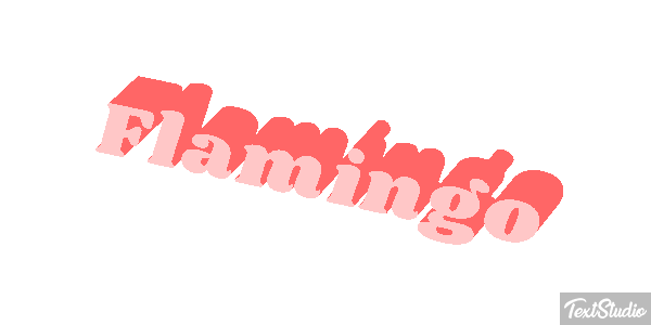 Flamingo Texteffekt