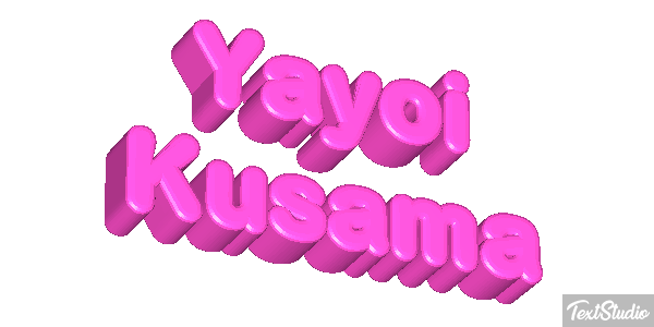 Yayoi Kusama Text effect