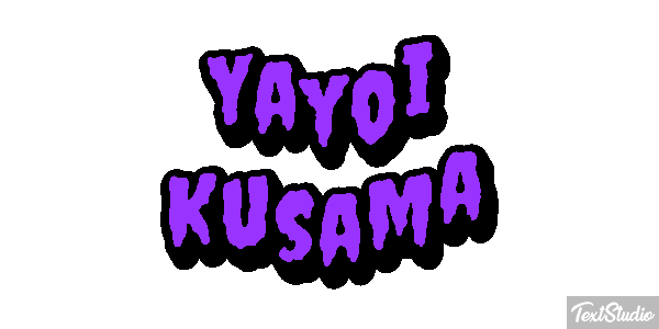 Yayoi Kusama Text effect