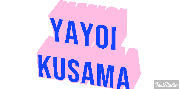 Yayoi Kusama Text effect