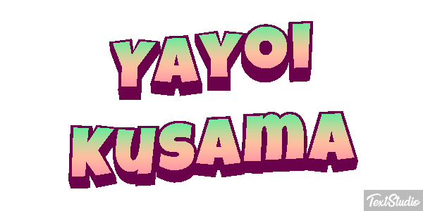 Yayoi Kusama Text effect