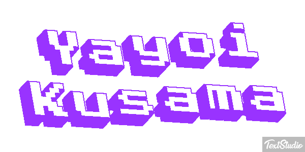 Yayoi Kusama Text effect