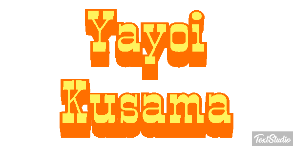 Yayoi Kusama Text effect
