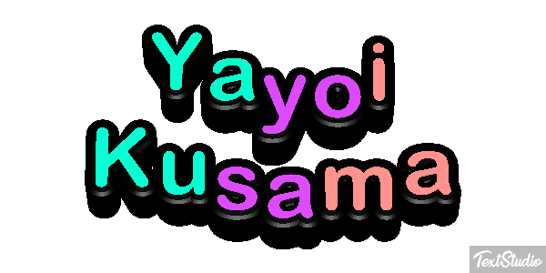 Yayoi Kusama Text effect