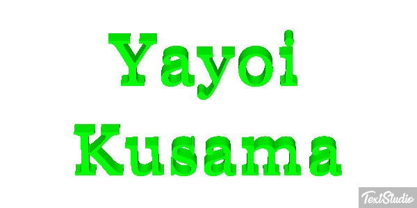 Yayoi Kusama Text effect