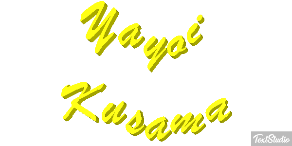 Yayoi Kusama Text effect
