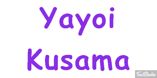 Yayoi Kusama Text effect