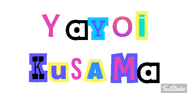Yayoi Kusama Text effect