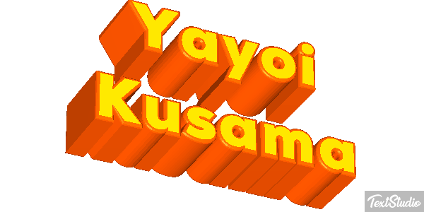 Yayoi Kusama Text effect