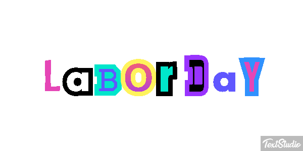 Labor Day Efeito do texto