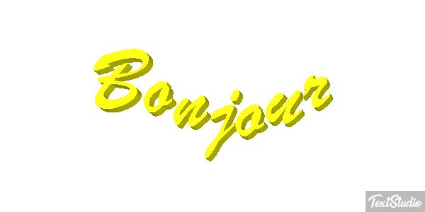 Bonjour Effet de texte