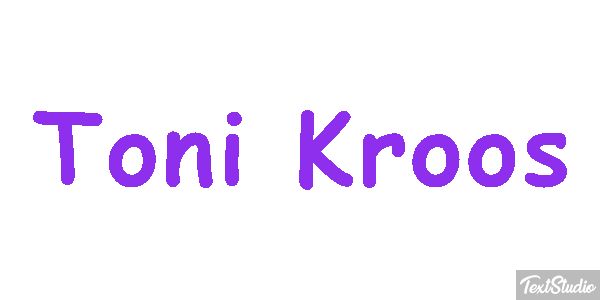 Toni Kroos Text effect