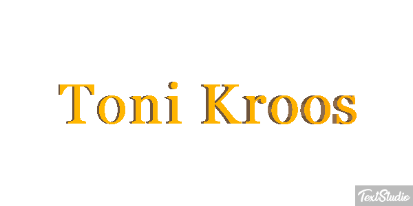 Toni Kroos Text effect