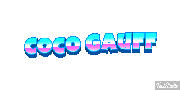 Coco Gauff Tekst effect