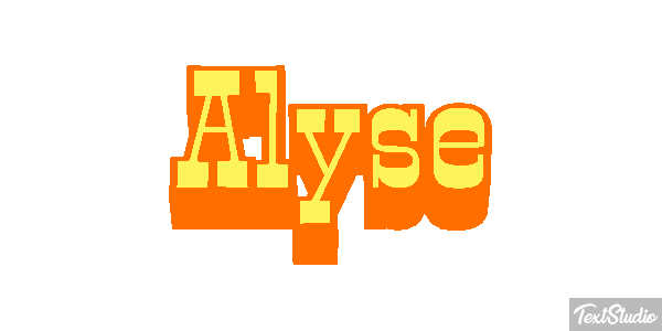 Alyse Text effect