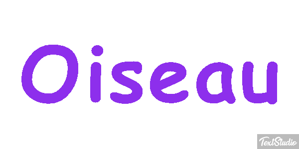 Oiseau Effetto testo