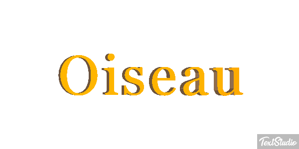 Oiseau Effetto testo