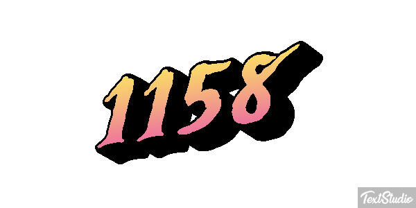 1158 Text effect