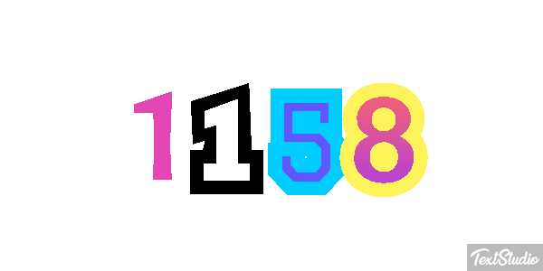 1158 Text effect
