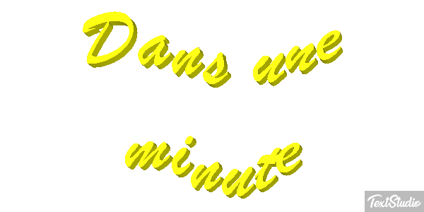 Dans une minute Effet de texte