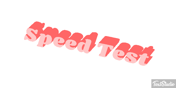 Speed Test Text effect