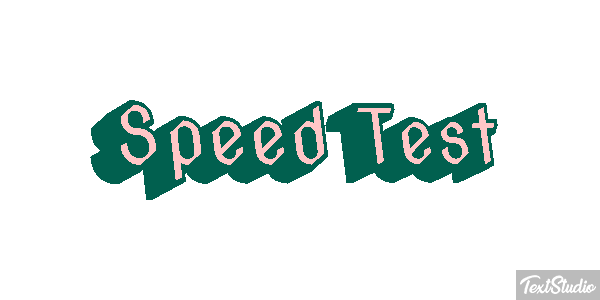 Speed Test Text effect
