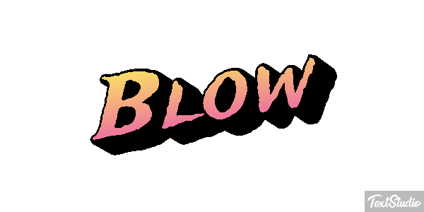 Blow Text effect