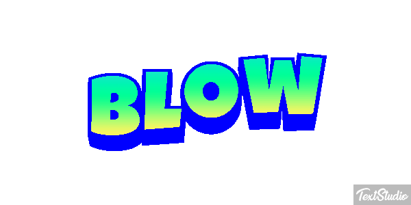 Blow Text effect