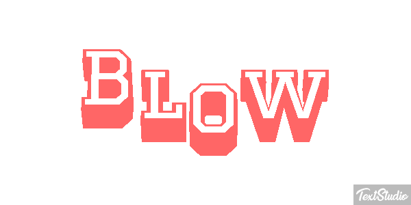 Blow Text effect