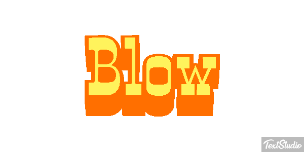 Blow Text effect