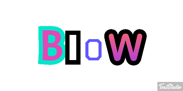 Blow Text effect