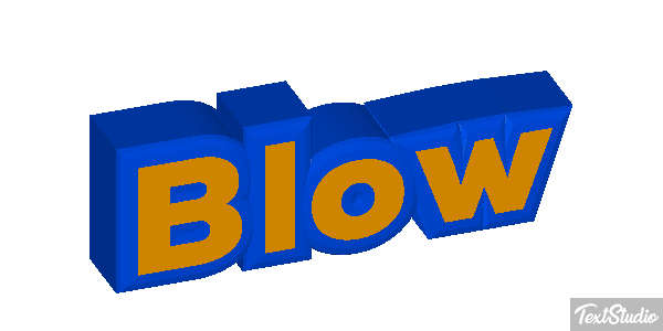 Blow Text effect