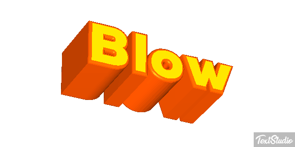 Blow Text effect