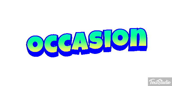 Occasion Text effect